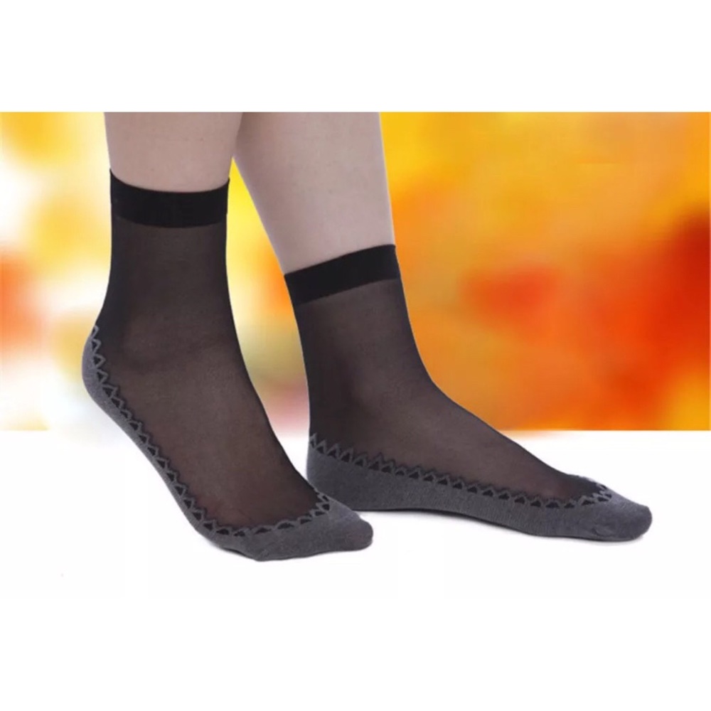 🦋NEW! Non-Slip Ankle Tights Socks Sheer Stockings - Picture 3 of 5